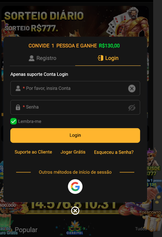 Aplicativo móvel 609bra